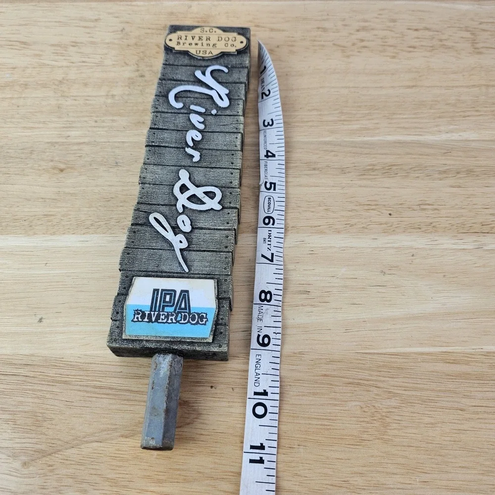 RIVER DOG IPA PILSNER Draft beer‎ tap handle. SOUTH CAROLINA Mancave 11 inches